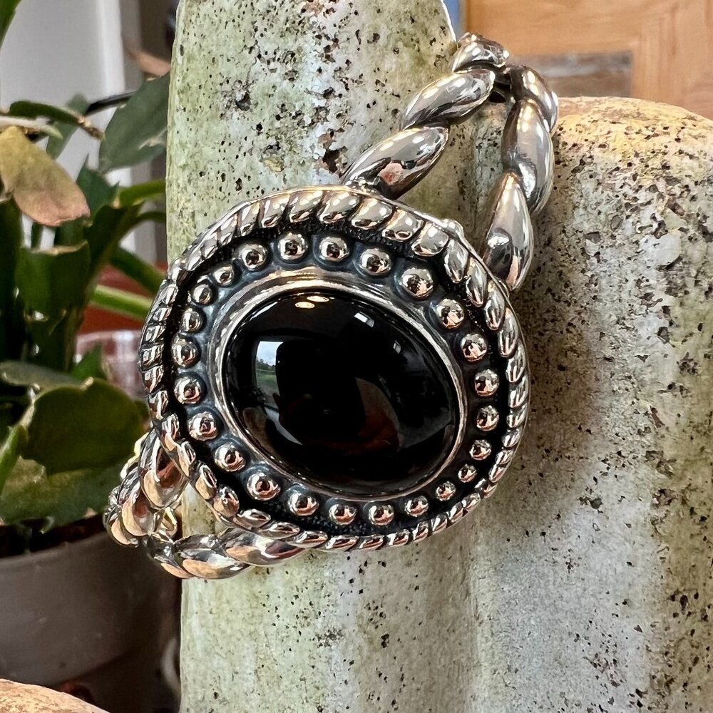 FINAL SALE!  Stunning Carolyn Pollack Sterling Silver Onyx Bracelet